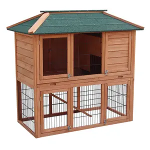 SDR028 Bán Buôn Ngoài Trời Hai Tầng Bằng Gỗ Rabbit Hutch