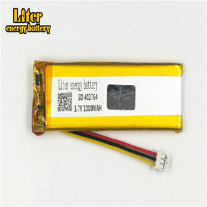 Plug 2,0-<strong>3</strong> P <strong>3</strong>,7 V 402764 403065 Hot sale 1000 mAh lithium-ion polymer rechargeable LiPo battery - Product Image 2