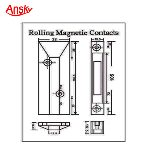 433Mhz không dây Con lăn màn trập cửa trượt cảm biến cho GSM báo động - Product Image 6