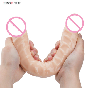 12'' Realistische PVC Zachte Dubbelzijdige <span class=keywords><strong>Dildo</strong></span> voor Homoseksuele Vrouwen 100% Waterdicht Seks Speelgoed Fetish CE Gecertificeerd - Product Image 3