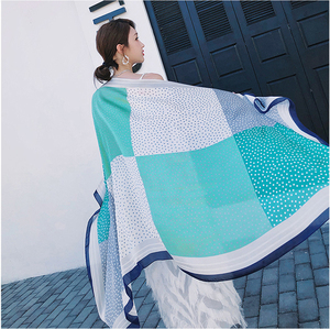 Nuevo diseño amor lunares impresión verano chal bufanda alta calidad gasa seda mujeres luz seda bufanda - Product Image 6