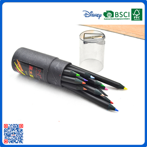 2016 en gros 3.5 pouces 12 couleurs noir boisé avec <span class=keywords><strong>taille</strong></span>-<span class=keywords><strong>crayon</strong></span> set - Product Image 2
