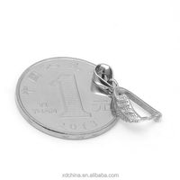 XD P658 Bijoux en argent sterling 925, attaches à pince pour pendentif, grande boucle à clip pour pendentif, boucle à clip pour pendentif en cristal, grande boucle à clip L