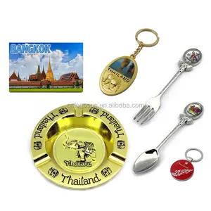 Thailand Custom Souvenirs Spoon Enamel Plate Keychain Magnets Shop