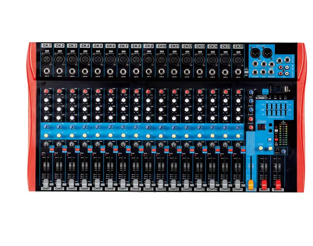 Harga Bagus Untuk Mixer Audio 16 Saluran/Mixer Suara/Konsol Mixing dengan Efek Digital