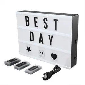 A4 LED Cinema Light Box Light Up Sign Marquee Changeable Letter Board Light Box Small Size