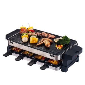 Grill électrique de table moderne 2 en 1 antiadhésif et plaque de cuisson à <span class=keywords><strong>raclette</strong></span> en PTFE pour usage hôtelier et domestique - Product Image 3