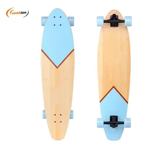 OEM Cruiser Bamboo Longboard wholesale beginner skateboard with die casting aluminum truck