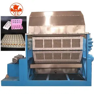 Automatic paper pulp egg tray production line / waste paper recycle used egg tray machine / small machine making egg tray