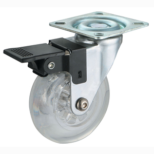 Skate pequeno equipamento cadeiras do armário móveis, rodas boneca castor 1.5-3 polegadas transparente pu rotação giratória