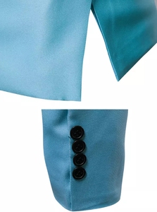 Giacca Blazer di Alta Qualità per <span class=keywords><strong>Uomo</strong></span>, Completo con Giacca e Pantalone Azzurro Chiaro - Product Image 4