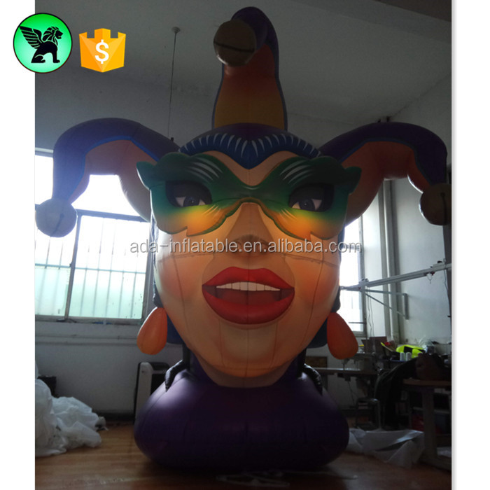 Гигантская надувная голова клоуна 3,6 м, надувная реклама клоуна для клуба A3329