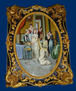홈 브라스 장식 벽걸이 세라믹 그림, 장식용 세라믹 아트 프레스코 - Product Image 3