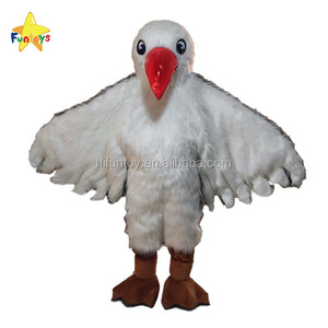 Funtoys CE En Peluche Rouge Bouche Seagull <span class=keywords><strong>Dessin</strong></span> Animé De Mascotte Costume - Product Image 1