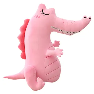 Kawaii animal crocodile plush toy pink green for baby children gifts