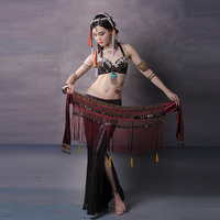 3 Couleur Tribal Belly Dance Belt Coins Belly Dance Hip Scarf