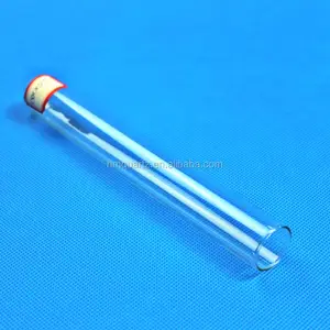 Clear quartz glass test tube