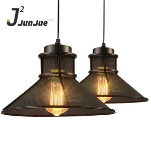 Nordic Industri Antik Decorative Hitam Kuningan Besi Loft Liontin Gantung Lampu Rumah Lampu Gantung