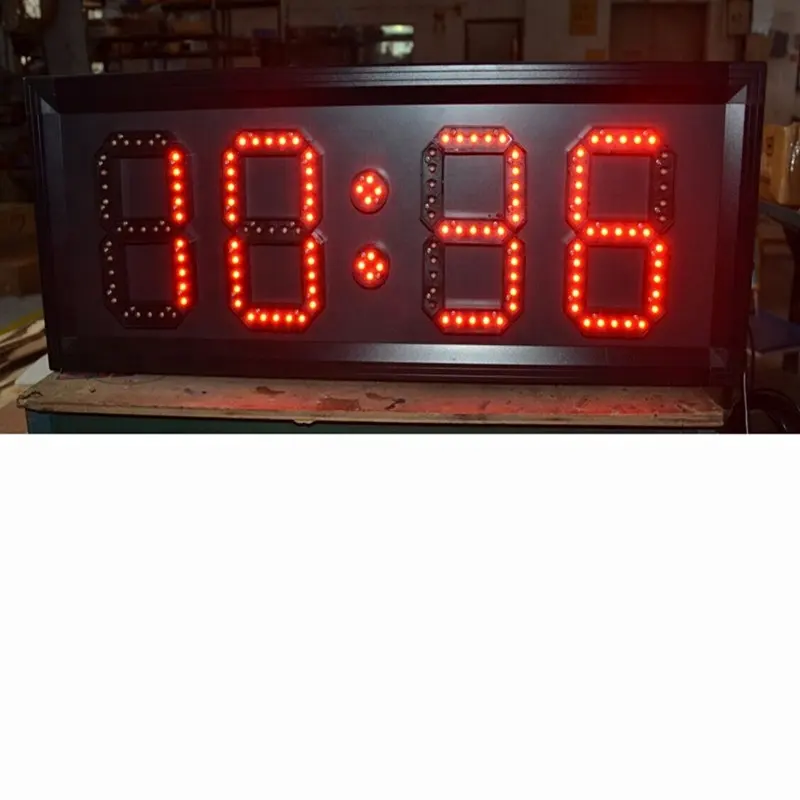 low price outdoor P10 full color led digital display clock