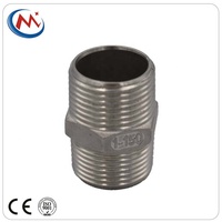 Mamelon double pour homme, casting, en acier inoxydable 304/316, mamelon hexagonal