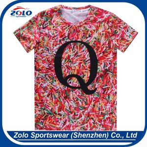 Las pedidos DEL OEM aceptables alfabeto nuevo estilo de corte y confección de camisetas - Product Image 6