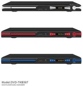 למעלה איכות סין מפעל DVD-TKB367 מלא מתכת בית DVD נגן עם LED תצוגת שלט רחוק SD USB