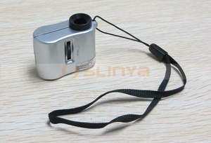 Loupe de <span class=keywords><strong>Microscope</strong></span> de poche, mini loupe de bijoutier 60x avec lumière de détection de monnaie UV - Product Image 3