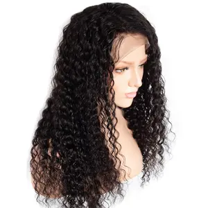 10A Grade Bresilienne Echthaar Perücken Deep Wave Perücke Natürliche Farbe Natürliche Haar linie 100% Echthaar