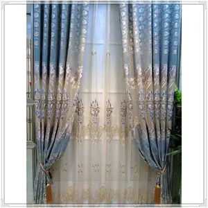 Embroidery pattern design front door window curtains