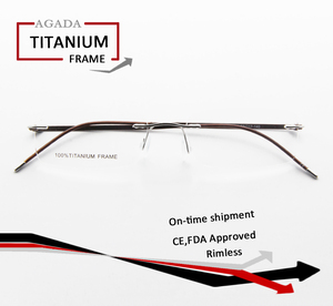 <span class=keywords><strong>MOQ</strong></span>ユニセックスチタンリムレス眼鏡なし - Product Image 2