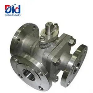 Diverter Trunnion Cf8m 1000wog 1000 साई Wog Dn40 बिजली Actuated 3 रास्ता स्टेनलेस गेंद वाल्व नल