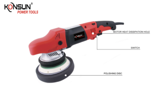 KONSUN P3022 profesional 15mm órbita doble acción pulidora/1200w orbital pulidor de coche - Product Image 2