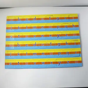 Venta caliente estudiantes escolares aprendiendo alfabeto inglés imán <span class=keywords><strong>de</strong></span> nevera, tablero ferromagnético <span class=keywords><strong>de</strong></span> doble cara con imanes autodesgarrables - Product Image 3
