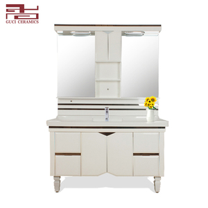 Fabricación <span class=keywords><strong>China</strong></span> GUCI de espejo doble de 120 cm de montaje en piso impermeable del gabinete del cuarto de baño - Product Image 1