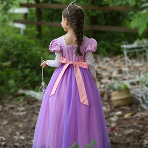 Disfraz de Princesa <span class=keywords><strong>Rapunzel</strong></span> de <span class=keywords><strong>Enredados</strong></span> para Niñas, Vestido de Fiesta, Disfraz de Halloween, Ropa de Fiesta para Niñas - Product Image 4