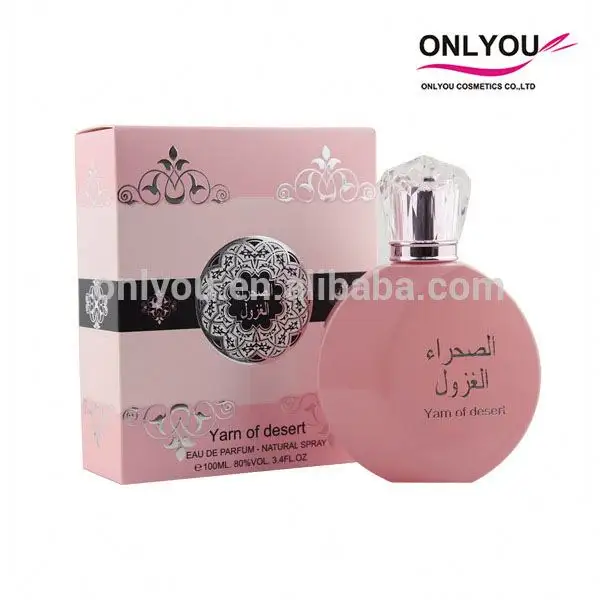 ピンクフローラルアラビアンパルファム/女性用香水、クリアアクリルキャップ付き