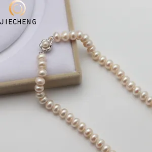 High quality freshwater 9-10mm aaaa freshwater love wish pearl necklace freshwater pearls necklace