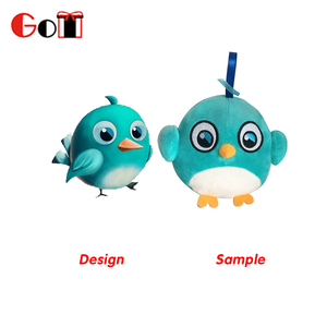 Costumbre de peluche juguetes blandos Big Eyes pájaro amarillo pollo animales de juguete de felpa - Product Image 2