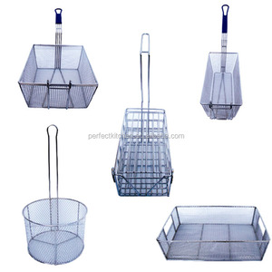 <span class=keywords><strong>Pelle</strong></span> à frites en acier inoxydable 201 304 avec poignée droite ou double poignée <span class=keywords><strong>pour</strong></span> la cuisine de Restaurant - Product Image 6