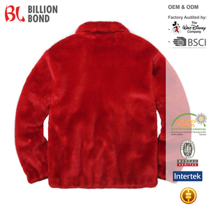 2017 OEM rojo más tamaño manga larga vida cremallera invierno hombre chaqueta <span class=keywords><strong>de</strong></span> lana - Product Image 2