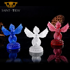 Statues d'oiseaux géants en <span class=keywords><strong>cristal</strong></span> de verre Liuli religieux exquis, Garuda Dhwaja <span class=keywords><strong>Roc</strong></span> - Product Image 3