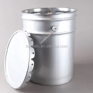 20千克 25千克钢制桶金属桶铁皮提桶带盖带手柄的油漆涂料月升铁桶马口铁