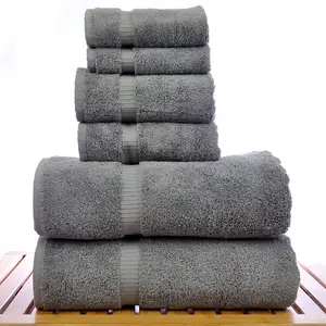 Ensemble de serviettes de bain hôtel de luxe 100% coton ensemble de serviettes de bain 3 pièces