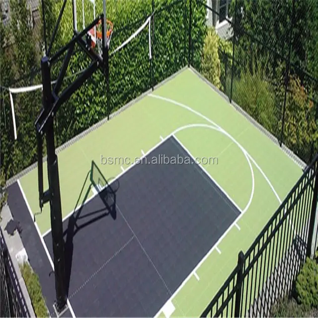 Revestimiento de cancha de baloncesto al aire libre, suelo de goma directo de fábrica