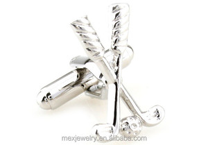 Boutons de manchette personnalisés <span class=keywords><strong>pour</strong></span> hommes Business Shirt Boutons de manchette argent Sports Raquette Golf Boutons de manchette <span class=keywords><strong>pour</strong></span> hommes - Product Image 2