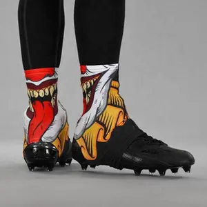 customized cool rock joker design American football sports adult youth children cleat covers spats shoes covers