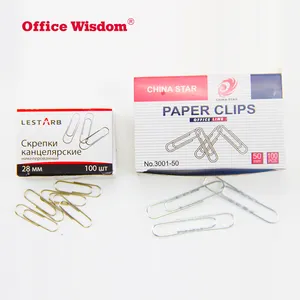 ที่ดีที่สุดราคาสำนักงานเครื่องเขียน Paperclip ที่กำหนดเองชนิดที่แตกต่างกันโลหะคลิปกระดาษ