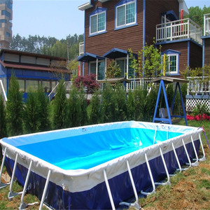 <span class=keywords><strong>Piscine</strong></span> gonflable carrée à cadre en acier de grande taille, bassin à vendre, livraison gratuite - Product Image 2