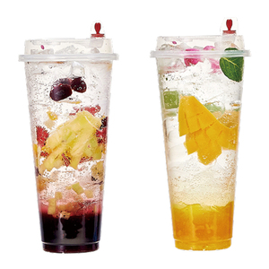 Vasos Desechables de Pared Simple para Té de Burbujas Boba, Aptos para Alimentos, con Logotipo de Marca, en Forma de U, Tamaños 8oz/14oz/12oz/16oz/22oz - Product Image 3