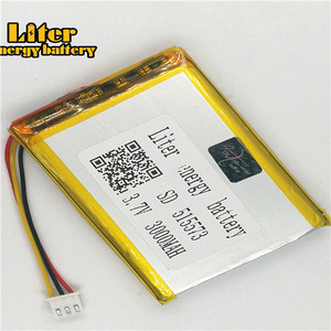 Plugue 2.5-<strong>3</strong> P <strong>3</strong>.7 515573 mAh 3000 V Recarreg&aacute;vel LiPo battery solar Lithium Battery Li-ion polymer with PCM - Product Image 3